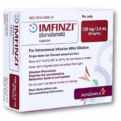 IMFINZI 120 MG / 2.4 ML ( DURVALUMAB 50 MG / ML ) CONCENTRATE FOR DILUTION FOR IV INFUSION 2.4 ML VIAL